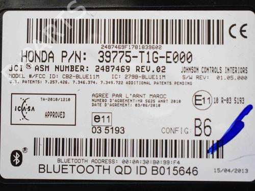 Electronic module HONDA CR-V IV (RM_) 2.2 i-DTEC AWD (RE6) | BP6750279M83