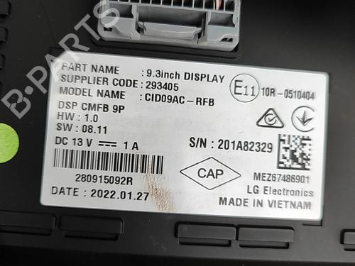 Display RENAULT ZOE (BFM_) ZOE (BFMC, BFMD) | BP38500330C48 - Image 5