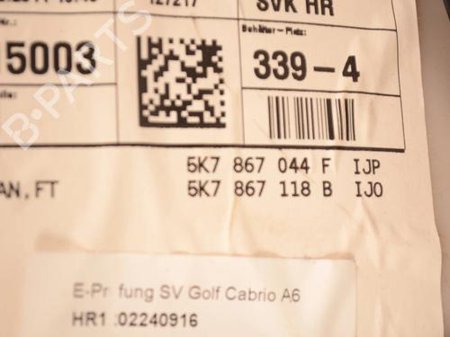 Rear right panel VW GOLF VI Convertible (517) 1.4 TSI | BP33352055C61 - Image 5