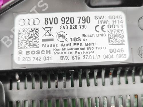 Kombiinstrument AUDI A3 Limousine (8VS, 8VM) S3 quattro | BP30301637C47 