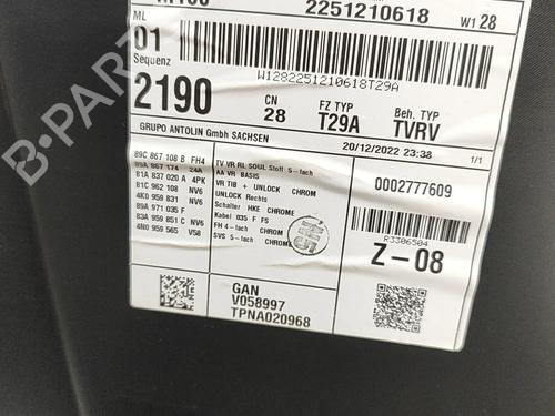 Forreste højre beklædning AUDI Q4 E-TRON SUV (F4B) 40 | BP32119387C59 