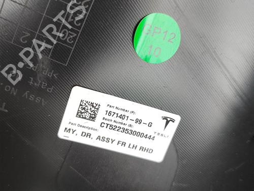 Front left panel TESLA MODEL Y (5YJY) EV Performance All-wheel Drive | BP33798370C58  - Image 6