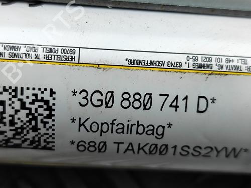 Venstre gardin kollisjonspute VW PASSAT B8 Variant (3G5, CB5) 2.0 TDI | BP29830252C11