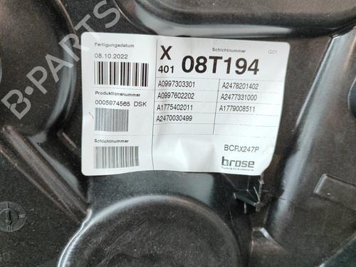 Rear right window mechanism MERCEDES-BENZ EQB (X243) EQB 300 4-matic (243.608, 243.609) | BP27769421C25 