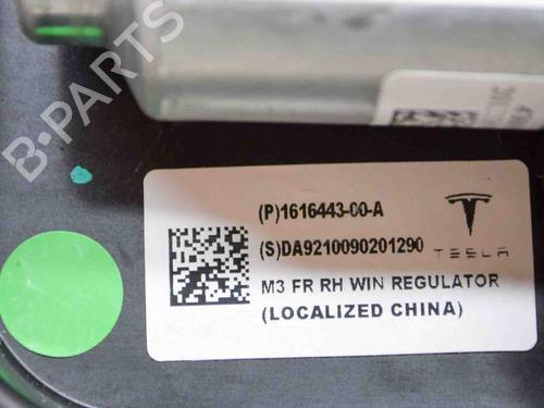 Front right window mechanism TESLA MODEL 3 (5YJ3) EV AWD | BP27754946C23 