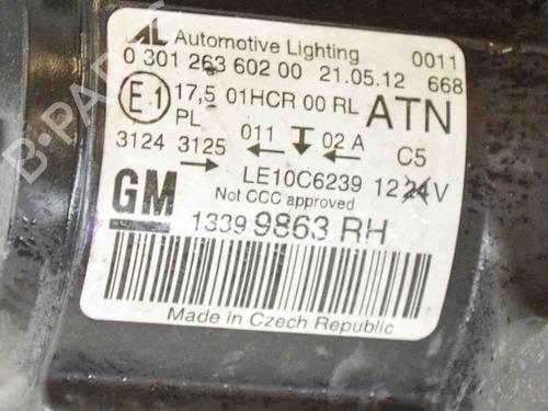 Højre forlygte OPEL ZAFIRA TOURER C (P12) 2.0 CDTi (75) | BP29510659C29 