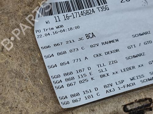 Rear left panel VW GOLF VII (5G1, BQ1, BE1, BE2) 2.0 GTI | BP38267672C60  - Image 8