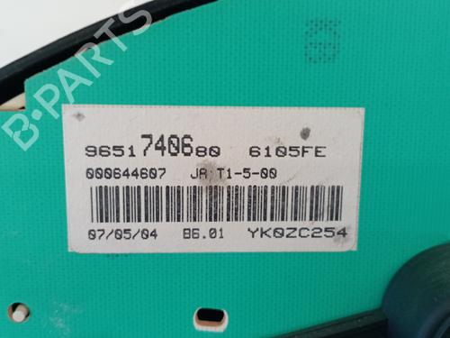 Instrument cluster PEUGEOT 206 CC (2D) 1.6 16V (2DNFUF, 2DNFUR) | BP25320095C47 
