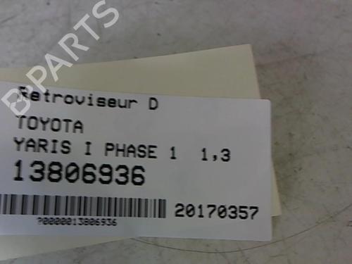 Used Right mirror TOYOTA YARIS (_P1_) 1.3 (NCP10, SCP12_) (86 hp) 25628886
