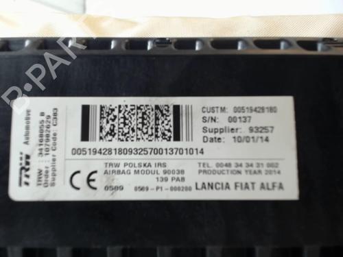 Used Passenger airbag FIAT PANDA (312_, 319_) 1.2 (312PXA1A) (69 hp) 25636543