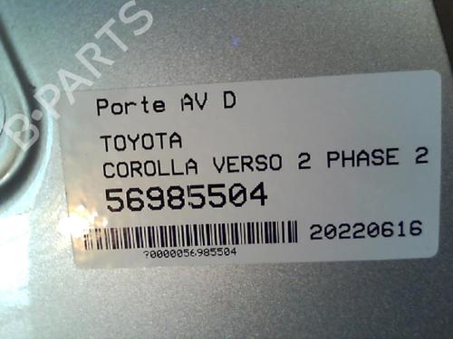 Right front door TOYOTA COROLLA Verso (ZER_, ZZE12_, R1_) 2.2 D-4D (AUR10_, AUR10R) | BP25650476C3
