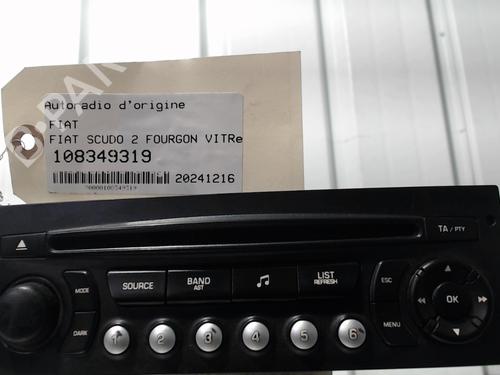 Used Radio FIAT SCUDO Van (270_, 272_) 2.0 D Multijet (120 hp) 29180578