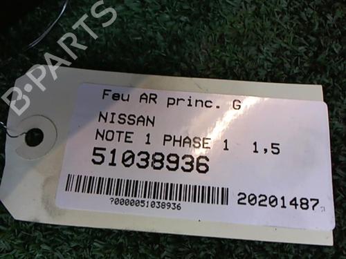 Used Left taillight Left taillight NISSAN NOTE (E11, NE11) 1.5 dCi (86 hp) 25630362 25630362