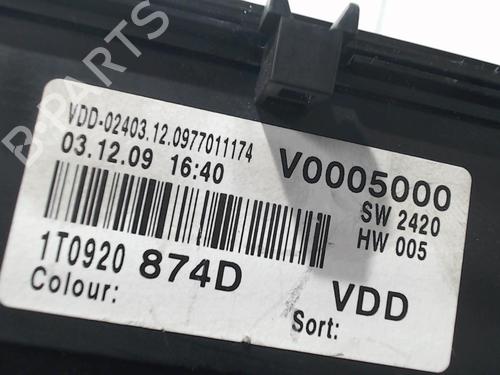 Instrument cluster VW TOURAN (1T1, 1T2) 1.9 TDI | BP30751463C47