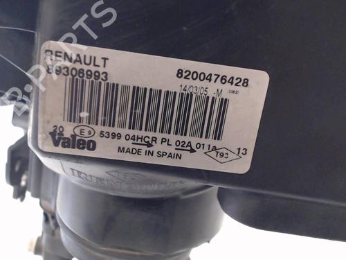 Venstre forlygte Venstre forlygte RENAULT MEGANE II Estate (KM0/1_) 1.9 dCi (KMRG, KM1G, KM0G, KM2C) (120 hp) 27277467 27277467
