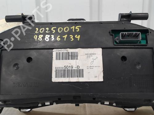 Used Instrument cluster Instrument cluster RENAULT CLIO III (BR0/1, CR0/1) 1.2 16V (BR02, BR0J, BR11, CR02, CR0J, CR11) (75 hp) 25636245 25636245
