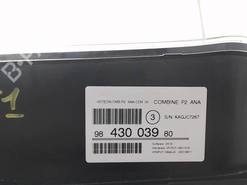 Instrument cluster PEUGEOT 208 II (UB_, UP_, UW_, UJ_) 1.5 BlueHDI 100 | BP29513677C47 