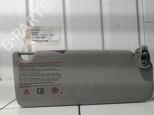 Used Right sun visor RENAULT TWINGO II (CN0_) 1.2 16V (CN04, CN0B) (75 hp) 31023434