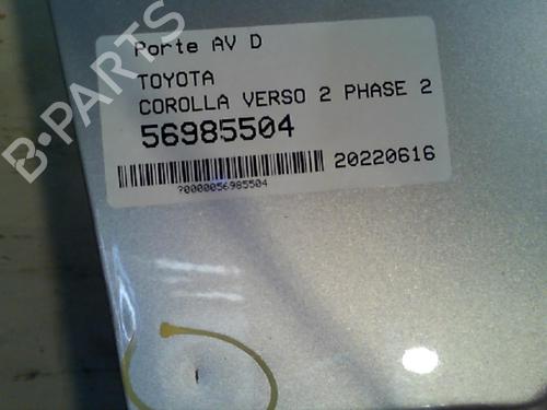 Used Right front door TOYOTA COROLLA Verso (ZER_, ZZE12_, R1_) 2.2 D-4D (AUR10_, AUR10R) (177 hp) 25650476