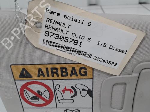 Højre solskærm RENAULT CLIO V (B7_) 1.5 Blue dCi 100 (B7AD) | BP27250902I2 - Image 4