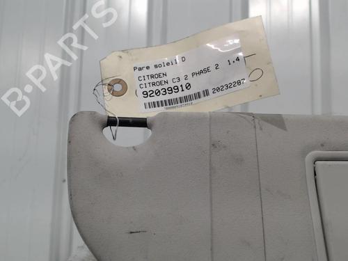 Right sun visor CITROËN C3 II (SC_) 1.4 HDi 70 (SC8HZC, SC8HR0, SC8HP4) | BP25628709I2 - Image 2