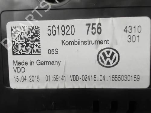 Instrument cluster VW GOLF VII (5G1, BQ1, BE1, BE2) 2.0 GTI | BP25630835C47 