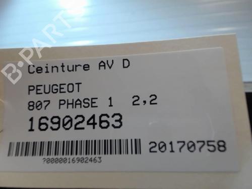 Used Front right seatbelt Front right seatbelt PEUGEOT 807 (EB_) 2.2 HDi (128 hp) 25632329 25632329