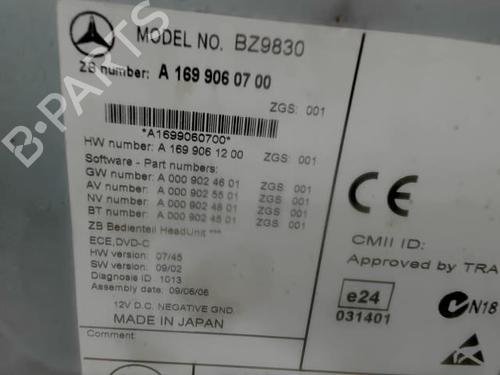 Radio MERCEDES-BENZ B-CLASS Sports Tourer (W245) B 180 CDI (245.207) | BP25644899E6 