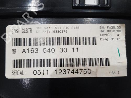instrument-cluster-mercedes-benz-m-class-w163-1998-1999-2000-2001-2002-2003-2004-2005-25642586 main image