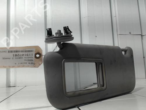 Used Left sun visor Left sun visor TOYOTA YARIS (_P9_) 1.4 D-4D (NLP90_, NLP90R) (90 hp) 32317965 32317965