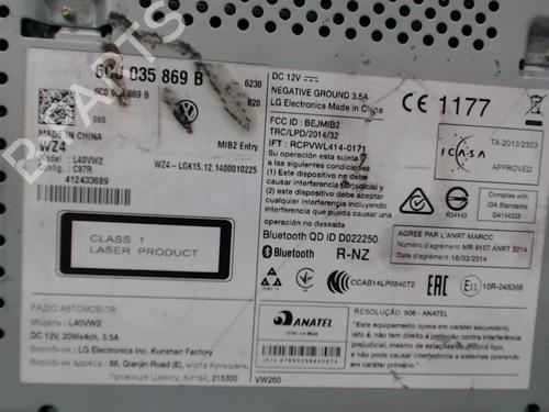 Radio VW POLO V (6R1, 6C1) 1.4 TDI | BP25916060E6 