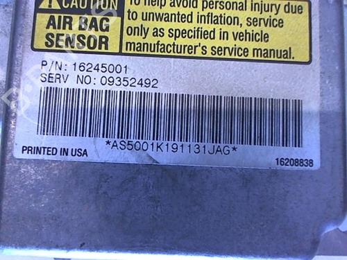 Used ECU airbags ECU airbags CHEVROLET CORVETTE Coupe (C5) 5.7 (344 hp) 33421613 33421613