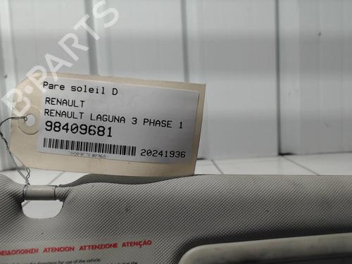 Right sun visor RENAULT LAGUNA III (BT0/1) 1.5 dCi (BT00, BT0A, BT0T, BT1J) | BP28317360I2 