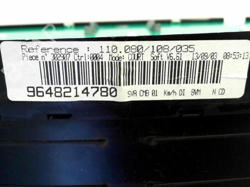 Instrument cluster PEUGEOT 406 Coupe (8C) 2.2 HDI | BP25637339C47 