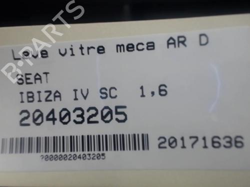 Used Rear right window mechanism Rear right window mechanism SEAT IBIZA IV (6J5, 6P1) 1.6 TDI (105 hp) 25643205 25643205