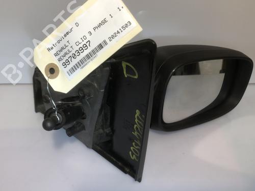 Used Right mirror RENAULT CLIO III (BR0/1, CR0/1) 1.5 dCi (BR17, CR17) (86 hp) 28389029