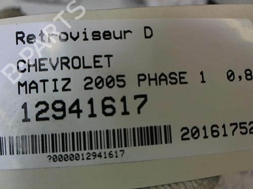 Used Right mirror CHEVROLET MATIZ (M200, M250) 0.8 (52 hp) 25638319