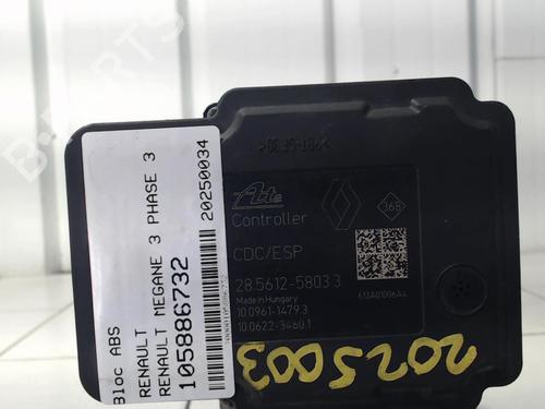 ABS Bremseaggregat RENAULT MEGANE III Hatchback (BZ0/1_, B3_) 1.5 dCi (BZ09, BZ0D, BZ1W, BZ29, BZ14) (110 hp) 31613220