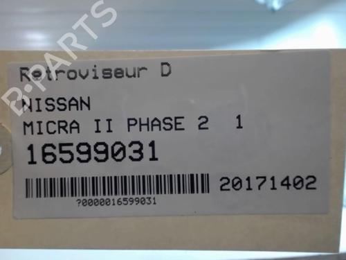 Used Right mirror NISSAN MICRA II (K11) 1.0 i 16V (54 hp) 25636004