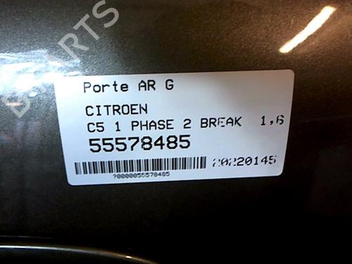 Dør venstre bagtil Dør venstre bagtil CITROËN C5 II Break (RE_) 1.6 HDi (RE9HZC, RE9HYB) (109 hp) 25629398 25629398