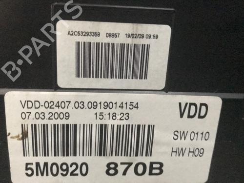 Used Instrument cluster VW GOLF PLUS V (5M1, 521) 2.0 TDI (110 hp) 29475921