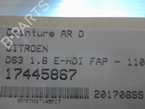 Used Rear right seatbelt Rear right seatbelt CITROËN DS3 (SA_) 1.6 HDi 110 (112 hp) 25635908 25635908