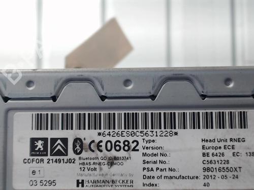 Radio CITROËN DS3 (SA_) 1.6 HDi 110 | BP27873429E6 - Image 3