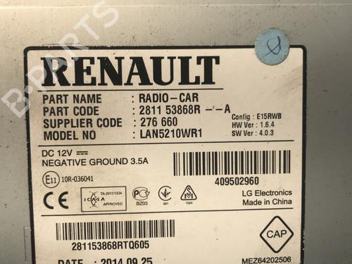 Radio RENAULT CLIO IV Grandtour (KH_) 0.9 TCe 90 | BP29482102E6 