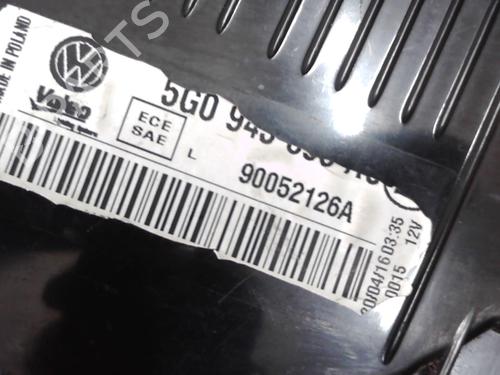 Used Left tailgate light Left tailgate light VW GOLF VII (5G1, BQ1, BE1, BE2) 1.6 TDI 4motion (105 hp) 27658910 27658910
