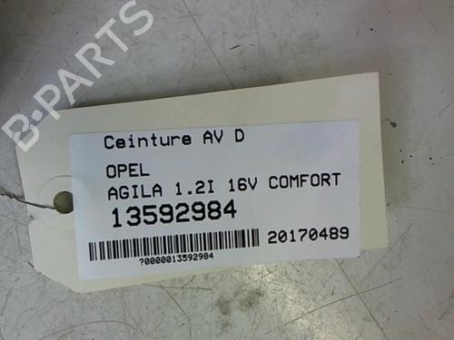 Front right seatbelt OPEL AGILA A (H00) 1.2 16V (F68) | BP25649414I25 - Image 3