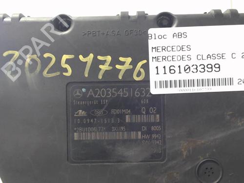 Used ABS pump MERCEDES-BENZ C-CLASS (W203) C 270 CDI (203.016) (170 hp) 31332173
