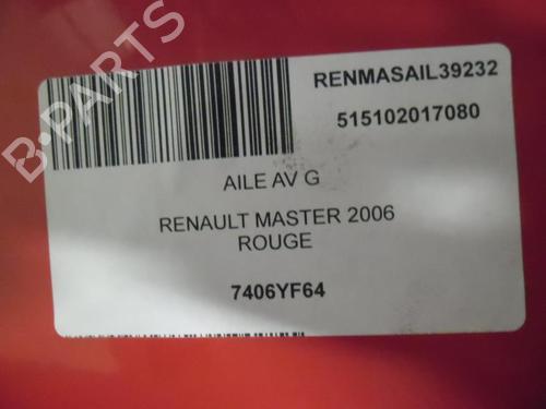 Used Left front fenders RENAULT MASTER II Van (FD) 2.5 dCi 120 (115 hp) 25651245