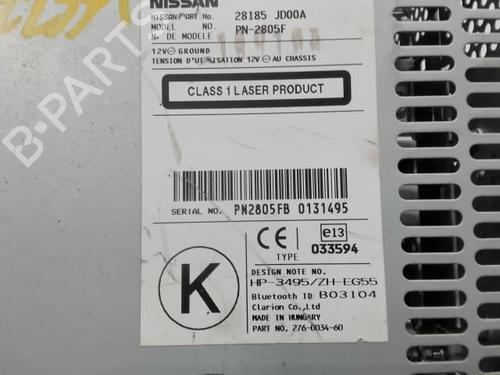 Radio NISSAN QASHQAI / QASHQAI +2 I (J10, NJ10, JJ10E) 1.5 dCi | BP25647939E6 