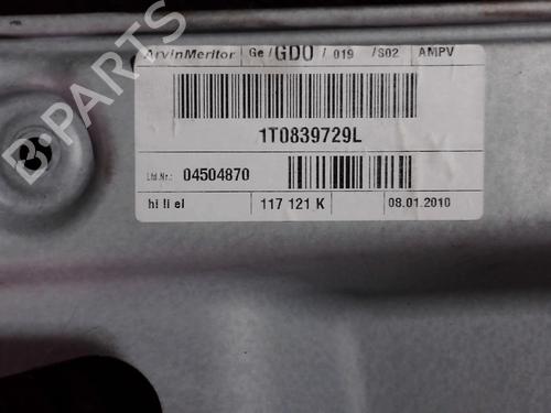Rear left window mechanism VW TOURAN (1T1, 1T2) 1.9 TDI | BP25628703C24 